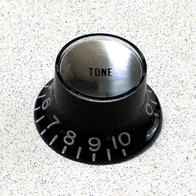 Montreux モントルー [8854] Metric Reflector Knob Tone BK (Silver Top) ミリ規格／リフレクターノブ／トーン／ブラック／1個入り