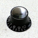 Metric Reflector Knob Volume BK (Silver Top) 国産ポット用のノブです。ボリューム用、ブラックカラー・シルバートップ、1個入り。Made in Japan。