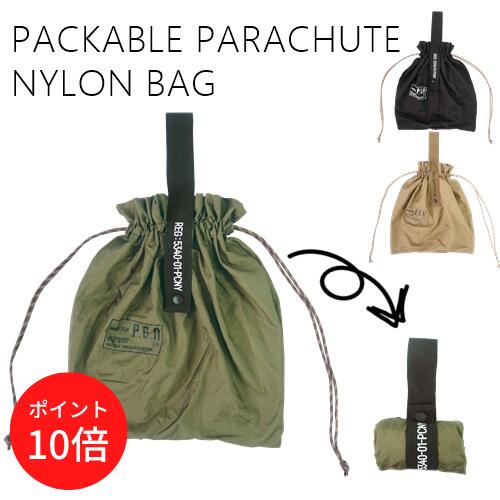 楽天WESTREAM（ウエストリーム）＼土日はP10倍／【あす楽】パッカブルパラシュートナイロンバッグ PACKABLE PARACHUTE NYLON BAG【クレエ】レジバッグ エコバッグ ショッピングバッグ コンビニ コンパクト 折り畳み 袋 買い物 お弁当 水筒 ペットボトル 軽量 お菓子 おうちじかん 新生活（z）