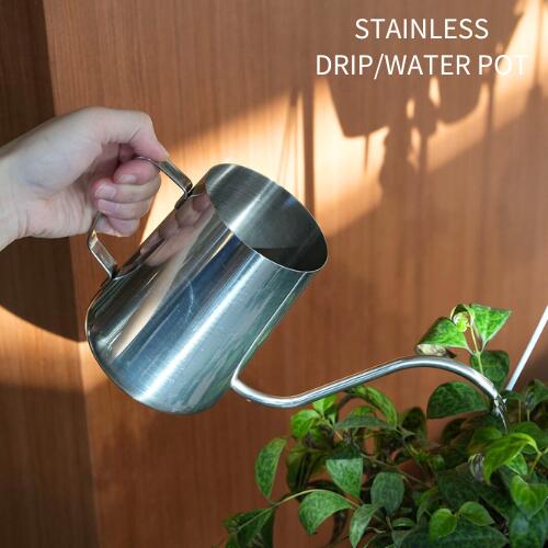 STAINLESS DRIP POT ステンレス ドリップ/ウォーター ポット【ダルトン DULTON】植物 ステンレス ブラック ゴールド 観葉植物 葉 水やり 小型 無機質 おしゃれ インエリア 庭 ガーデン ガーデニング シンプル 花 ベランダ 屋外 室内 持ち運び ジョーロ