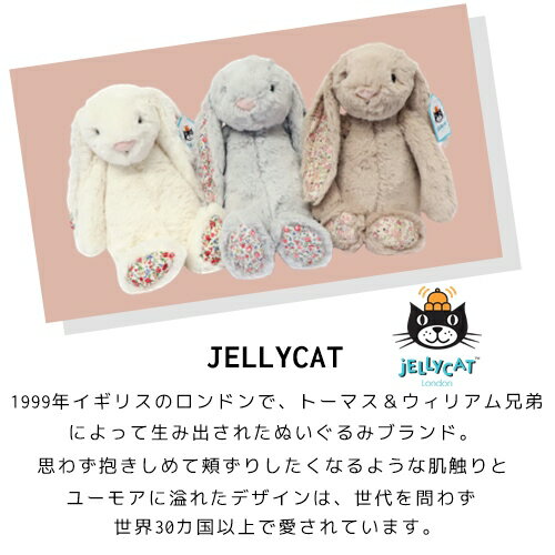 1999年イギリスのロンドン生まれのぬいぐるみ Jellycat ジェリーキャット ミディアムサイズ キッズ ベビー 動物 アニマル 子ども 赤ちゃん かわいい 子育て Z ぬいぐるみ 癒し クリスマス 超美品 T 冬 ギフト 出産祝い 秋 おうちじかん プレゼント