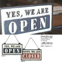 【メーカー取り寄せ】REVERSIBLE SIGN OPEN CLOSED【ダルトン DULTON】 リバーシブルサインオープンクローズ S455-174OC 店舗装飾 アンティーク レトロ アメリカン
