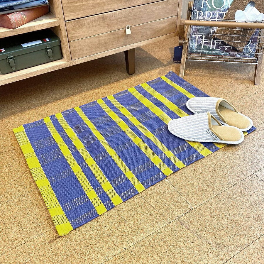 Rakuten - 【メーカー取り寄せ】コットンハンドルームマット【ダルトン DULTON】COTTON HANDLOOM MAT 洗える ラグ 長方形 おしゃれ かわいい キッチン 台所 洗面所 玄関 室内 屋内 ダイニング リビング 廊下 綿100%