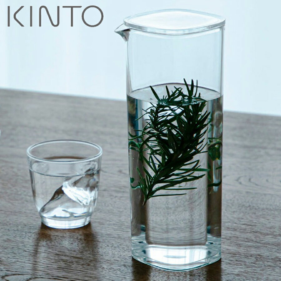 OVA ウォーターカラフェ 1L【キントー KINTO】オーバ おしゃれ 食洗機対応 洗いやすい 水差し ふた付き..