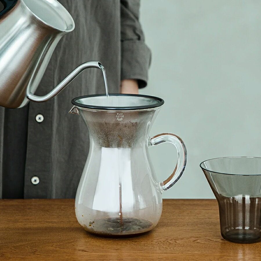 コーヒーカラフェセット 4cups【キントー KINTO】Slow Coffee Style スローコーヒースタイル ステンレスフィルター ペーパーレス ドリッパー コーヒーサーバー フィルター不要 ジャグ 耐熱ガラス 食洗機対応 ハンドドリップ オシャレ 珈琲 キャンプ カフェ ギフト(z)