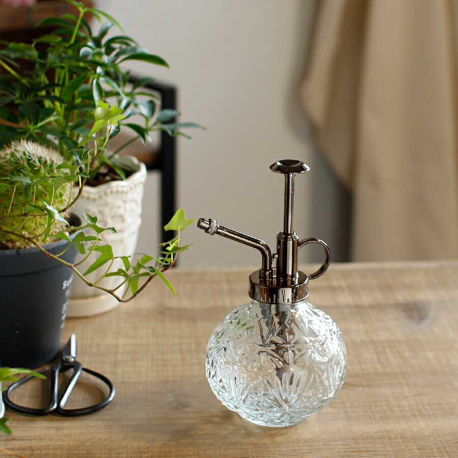 ガラススプレーボトル 250ml 霧吹き ミスト おしゃれ かわいい 観葉植物 ガーデニング 園芸用噴霧器 花..