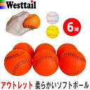 【アウトレット】 ソフトボール 柔らかい ポリウレタンボール 6球 2号サイズ ベースボール5 ボール遊び キャッチボール 練習 その1