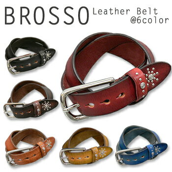 BROSSO(ブロッソ) Leather Belt @ 6color [F2711] Made in Japan レザー/スタッズ/日本製 【YDKG-kd】【RCP】