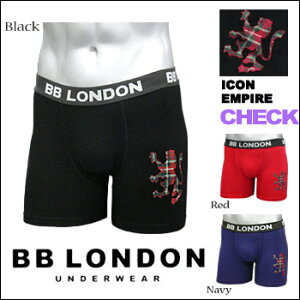 BB LONDON (ビービーロンドン) Boxer @Icon Empire3チェック-3color 下着 アンダーウェア ボクサーブリーフ ボクサーパンツ 前閉じ【RCP】【\1,540】