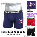 BB LONDON (ビービーロンドン)Boxer @Icon Empire2ユニオンジャック-3color 下着 アンダーウェアボクサーブリーフ ボクサーパンツ 【RCP】【\1,540】