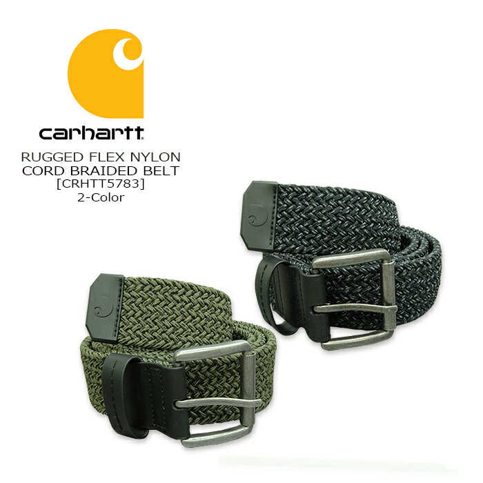 CARHARTT(カーハート)RUGGED FLEX NYLON CORD BRAIDED BELTストレッチ フレックスナイロンコード メンズ レディス　 ベルトホールフリーUSサイズ 大きめサイズ