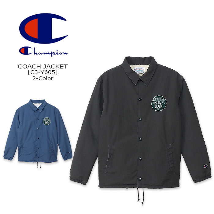 チャンピオン コーチジャケット メンズ CHAMPION(チャンピオン) COACH JACKET [C3-Y605] 裏ボア コーチジャケット ワッペン ビンテージ加工 内ボア 保温 ストレッチ メンズ 【\16,280】【smtb-kd】【RCP】