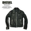 ディーゼル DIESEL(ディーゼル) BLACK GOLDStuds Leather Jacket @LAGRANGE GIACCA [SY3M-BGPRY] 羊革 ライダース　スタッズ ジャケット メンズ アウター 薄手ITALY イタリア製【\350,000】 【smtb-kd】【RCP】バイカー