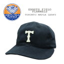 EBBETS FIELD FLANNELS(エベッツ フィールド フランネルズ) 13 BASEBALL CAP Navy TORONTO MAPLE LEAFS 1939 キャップ/帽子/野球 WESTWAVE別注 フリーサイズ USALEATHER STRAP レザー ストラップ 綿 コットン【RCP】