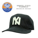 EBBETS FIELD FLANNELS(Gxbc tB[h tlY) BASEBALL CAP[#4] BROOKLYN EAGLES Black ubNLbv/Xq/싅 ʒ@t[TCY@USALEATHER STRAP U[ XgbvyRCPz