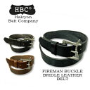 HALCYON BELT COMPANY(ハルシオンベルトカンパニー) FIREMAN BUCKLE BRIDLE LEATHER BELT [HBC-1] ファイアーマンバックル ベルト 本革 レザー 30mm イギリス製 England【\13,500】ブライドルレザー【smtb-kd】【RCP】