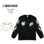 HOUSTON(ヒューストン) SUKA PRINT L/S TEE[22004]2-Color スカプリント長袖 Tシャツ 長袖Tシャツ メンズ ヘビーウェイト アメカジ スカジャンドラゴン 発泡プリント【\6,490】【smtb-kd】【RCP】