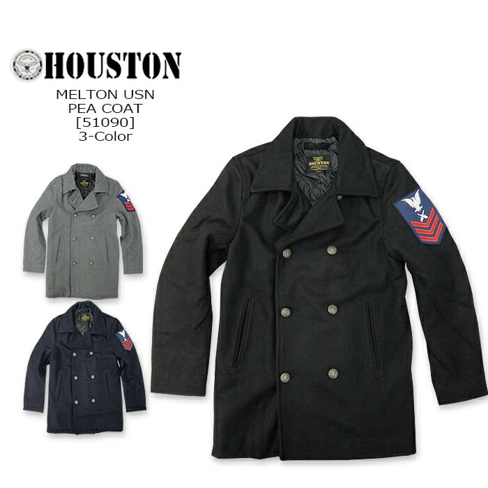 HOUSTON コート メンズ HOUSTON(ヒューストン) MELTON USN PEA COAT[51090] ピーコート　メルトン ミリタリー アメカジ メンズ アウター　【￥18,480】【smtb-kd】【RCP】