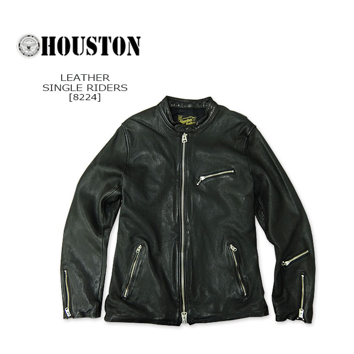 HOUSTON(ヒューストン) LEATHER SINGLE RIDERS 8224 レザーシングルライダース 羊革 アメカジ メンズ アウター ライダースジャケット 【￥63,580】【RCP】