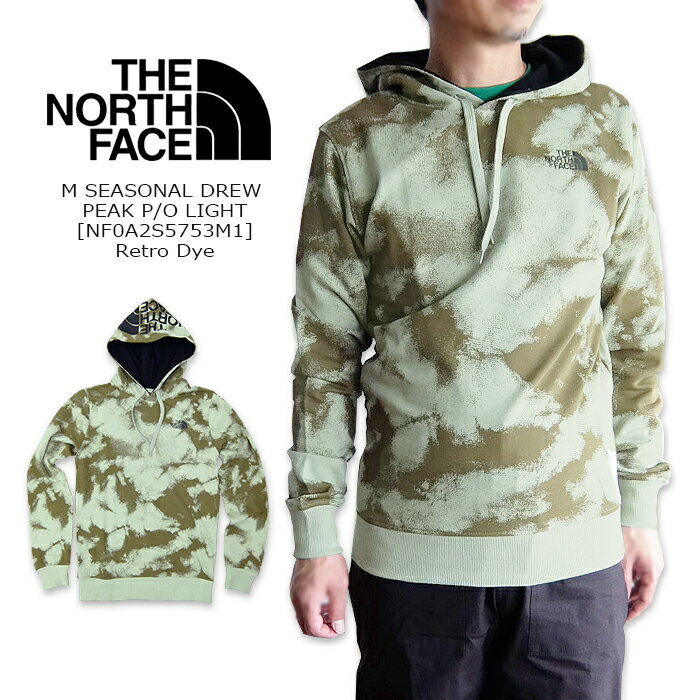 楽天WEST WAVETHE NORTH FACE（ノースフェイス） SEASONAL DREW PEAK P/O HOODIE[NF0A2S5753M1] RETRO DYEレトロダイ パーカ フードスウェット ロゴ アウトドア プルオーバー迷彩 カモ ミリタリーオリーブ 裏毛タイプ【smtb-kd】【RCP】