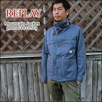 REPLAY(リプレイ) Mountain Parka Jacket マウンテンコート パーカ ジャケット 綿 メンズ アウター