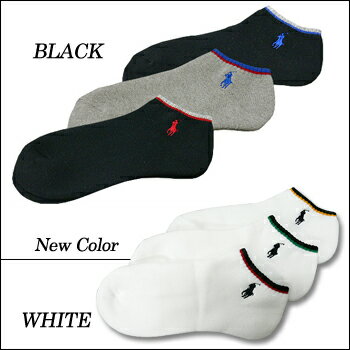 Polo Ralph Lauren(ポロ ラルフローレン)-Boys- Double Stripe Ped Sock 3-Pack[B60009BPK] ボーイズ ソックス 靴下 3枚組 男女兼用 【smtb-KD】【RCP】