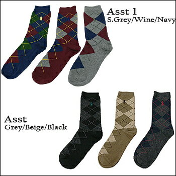 Polo Ralph Lauren(ポロ ラルフローレン) -Boys- Argyle Slack 3-Pack Sock[B61003BPK] Boy's ボーイズ ソックス 靴下 3枚組 男女兼用【smtb-KD】【RCP】P19Jul15