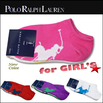 Polo Ralph Lauren(ポロ ラルフローレン)-Girls- Big Pony Polo Ped Sock 3-Pack[G42005GPK] Girls ガールズ ソックス 靴下 3枚セット 女性用 【smtb-KD】【RCP】P19Jul15