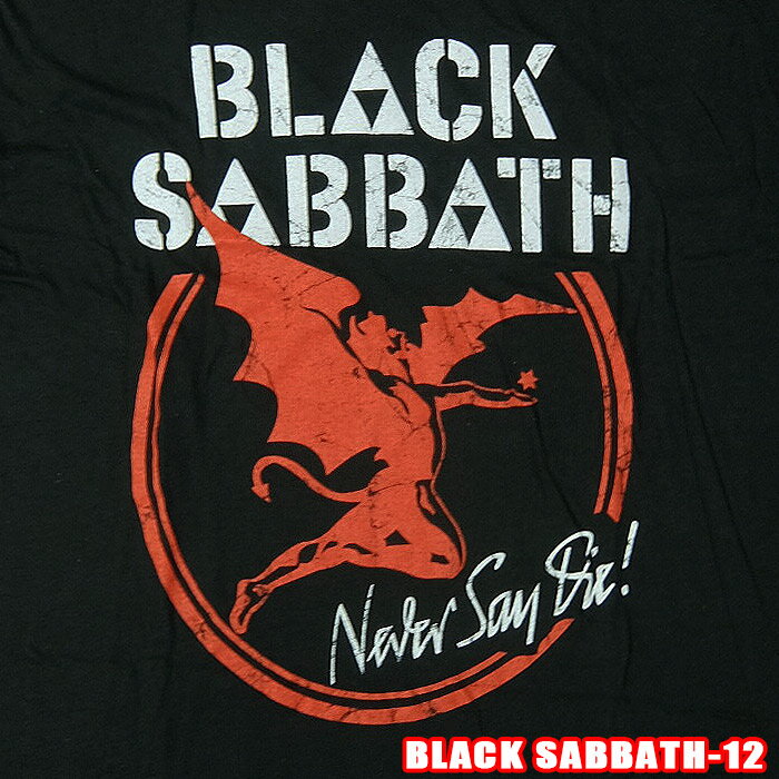 ROCK TEEBLACK SABBATH-12 Archangel Never Say Die ロックTシャツ/バンドTシャツ 英国/米国のオフィシャルライセンス