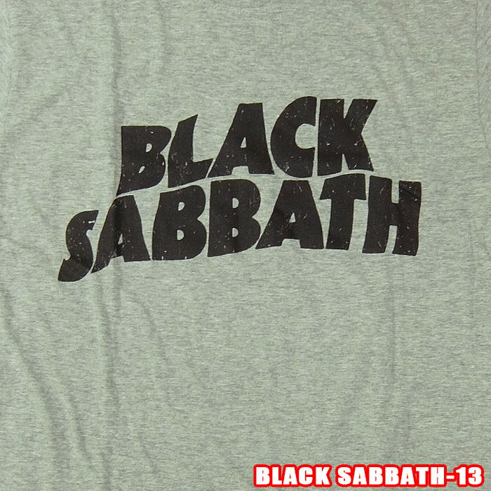 ROCK TEEBLACK SABBATH-13 Black Wavy Logo ロックTシャツ/バンドTシャツ 英国/米国のオフィシャルライセンス