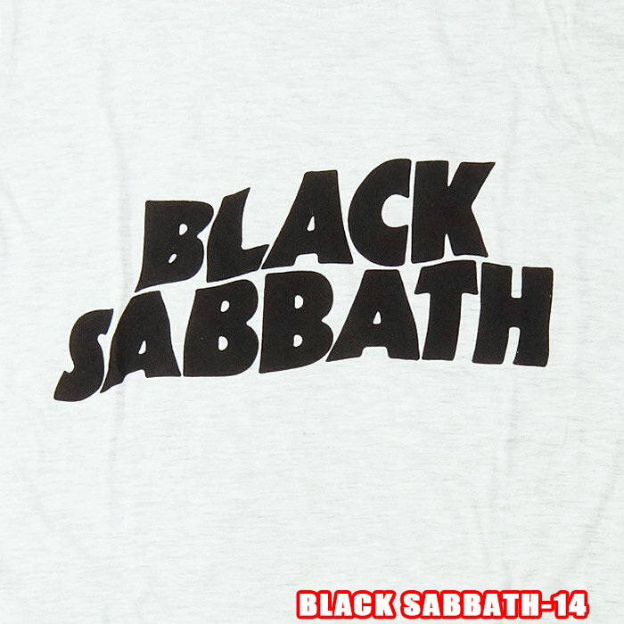 ROCK TEEBLACK SABBATH-14 Black Wavy Logo ロックTシャツ/バンドTシャツ 英国/米国のオフィシャルライセンス