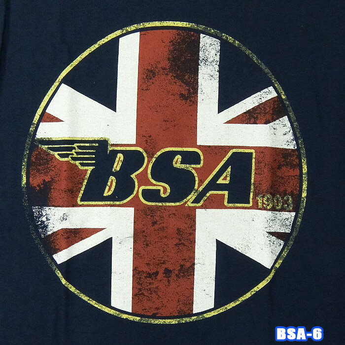 CAR&BIKE BSA-6[ビーエスエー] Union Jack Logo バイクTシャツ　バーミンガム・スモール・アームズ 【smtb-kd】【RCP】英国/米国のオフィシャルライセンス