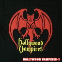 ROCK TEE HOLLYWOOD VAMPIRES-1 ハリウッド ヴァンパイアーズ BAT LOGO ロックTシャツ バンドTシャツ ROCK T バンT 【smtb-kd】【RCP】英国/米国のオフィシャルライセンス