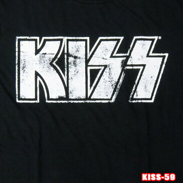 ROCK TEE KISS-59[キッス] DISTRESSED LOGOメール便送料無料 ロックTシャツ/バンドTシャツ 【smtb-kd】【RCP】英国/米国のオフィシャルライセンス