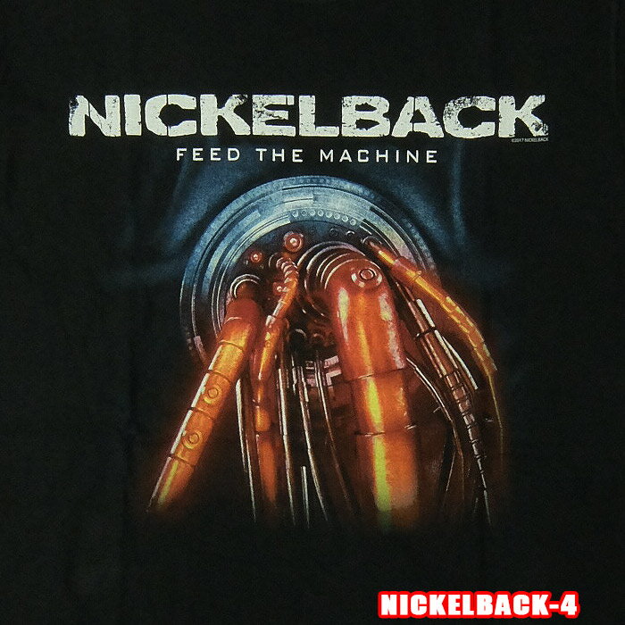 ROCK TEE NICKELBACK-4 FEED THE MACHINE ロックTシャツ/バンドTシャツ 英国/米国のオフィシャルライセンス