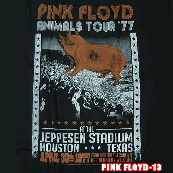 ROCK TEE PINK FLOYD-13 ピンク フロイド Animals Tour 039 77 英国/米国のオフィシャルライセンスTEE ロックTシャツ バンドTシャツ ROCK T バンT【smtb-kd】【RCP】