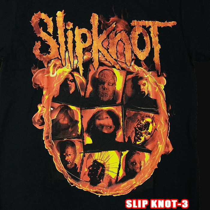 ROCK TEE SLIPKNOT-3 [スリップノット] WANYK FIRE ロックTシャツ バンドTシャツ ROCK T バンT 【RCP】..