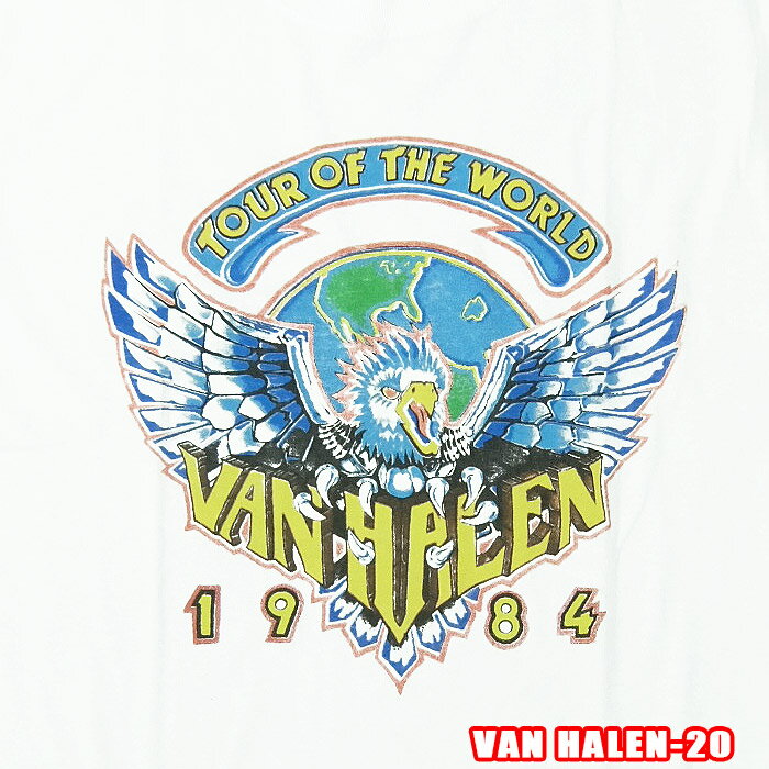 ROCK TEE VAN HALEN-20 ヴァン ヘイレン TOUR OF THE WORLD 039 84 ロックTシャツ バンドTシャツ ROCK T バンT【smtb-kd】英国/米国のオフィシャルライセンス