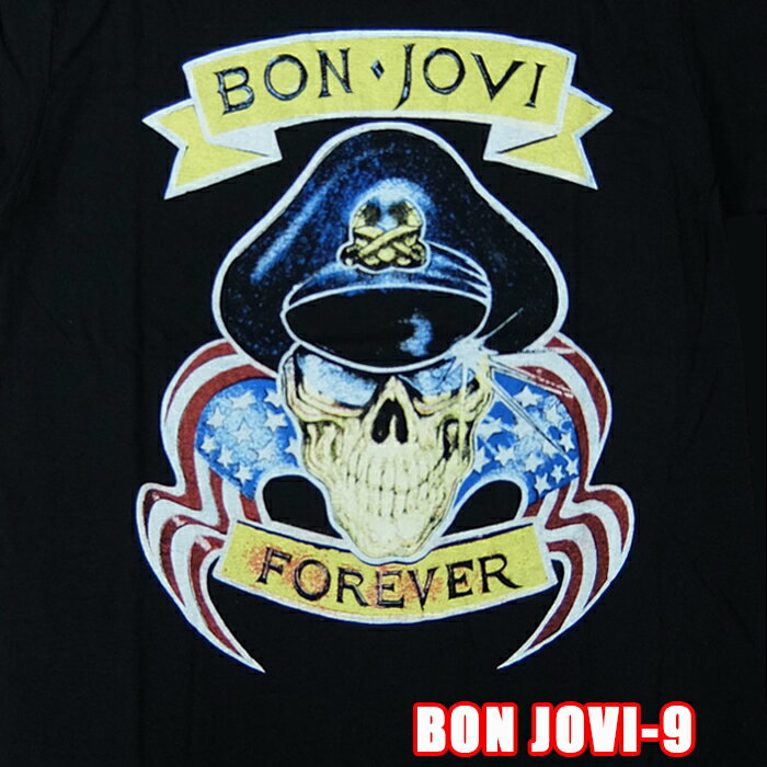 Rakuten - ROCK TEE BON JOVI-9[ボン ジョビ] FOREVER英国/米国のオフィシャルライセンス ロックTシャツ バンドTシャツ バンT