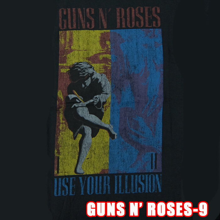 ROCK TEE GUNS'N' ROSES-9[ガンズ アンド ローゼス] USE Your ILLUSION英国/米国のオフィシャルライセンス ロックTシャツ バンドTシャツ バンT