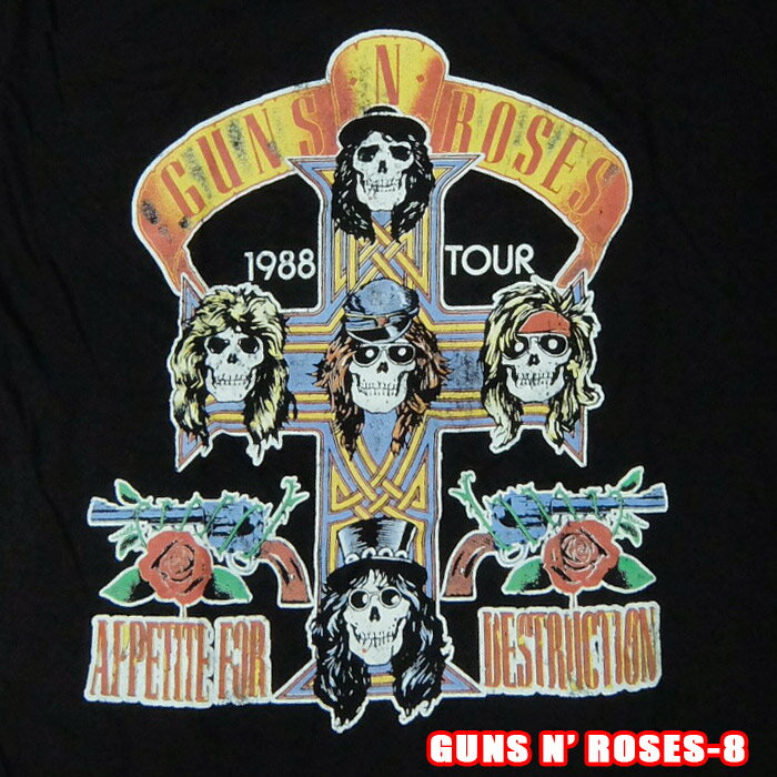 Rakuten - ROCK TEE GUNS'N' ROSES-8[ガンズ アンド ローゼス] NJ Summer Jam 1988英国/米国のオフィシャルライセンス ロックTシャツ バンドTシャツ バンT