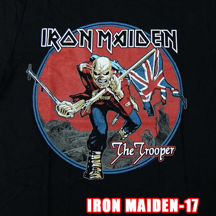 ROCK TEE IRON MAIDEN-17 [アイアンメイデン] TROOPER RED SKY ロックTシャツ バンドTシャツ ROCK T バンT 英国/米国のオフィシャルライセンス
