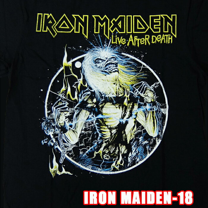 Rakuten - ROCK TEE IRON MAIDEN-18 [アイアンメイデン] LIVE AFTER DEATH ロックTシャツ バンドTシャツ ROCK T バンT 英国/米国のオフィシャルライセンス