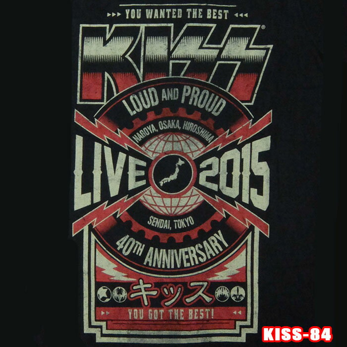 Rakuten - ROCK TEEKISS-84[キッス] JAPAN LIVE 2015 ロックTシャツ バンドTシャツ ROCK T バンT【RCP】英国/米国のオフィシャルライセンス