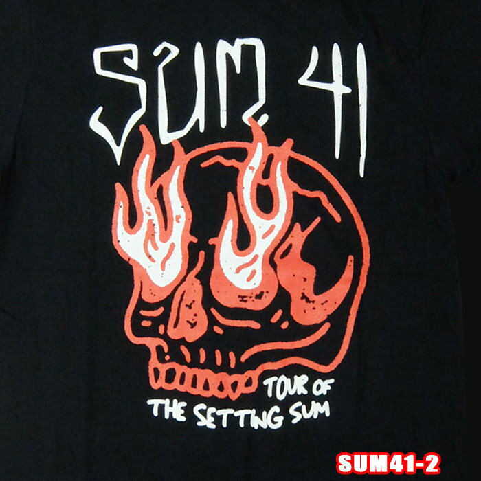 Rakuten - ROCK TEE SUM 41 -2 [サム・フォーティーワン] TOUR'24 SKULL 英国/米国のオフィシャルライセンス ロックTシャツ バックプリント バンドTシャツ バンT