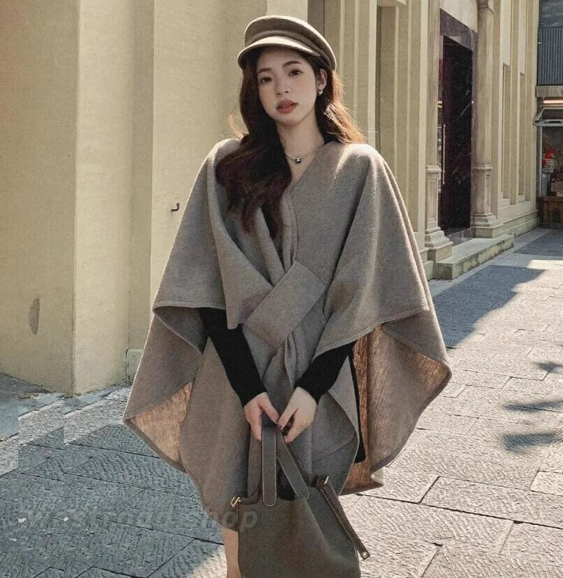 レディースマントトップスアウターマ...