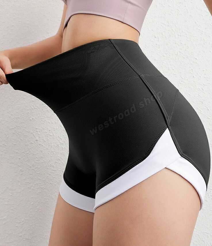 ヨガパンツ ショートパンツ レディース タイトフィット 薄手 短パン ボトムス スポーツパンツ ピーチ ヒップフィットネス トレーニング ランニング ホット ダンス ジムウェア 吸湿発散性 速乾 通気性 ストレッチ ヒップリフト ハイウエスト ショートパンツ westway-10016060 ウエストロード サンプル画像3