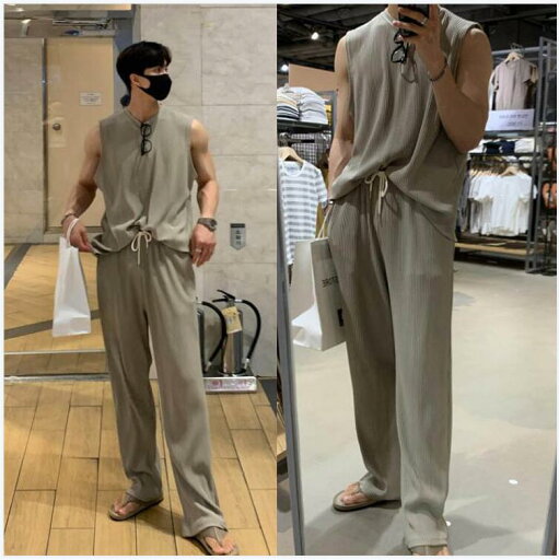 セットアップ メンズ ノースリープTシャツ ロングパンツ ジャージ 上下セット ストレッチ 接触冷感 無地 夏物 大人 学生 アウトドア スポーツ ルームウェア 部屋着 ゆったり シンプル カジュアル 大きいサイズ メンズファッション セットアップ メンズ ノースリープTシャツ ロングパンツ ジャージ 上下セット ストレッチ 接触冷感 無地 夏物 大人 学生 アウトドア スポーツ ルームウェア 部屋着 ゆったり シンプル カジュアル 大きいサイズ メンズファッション