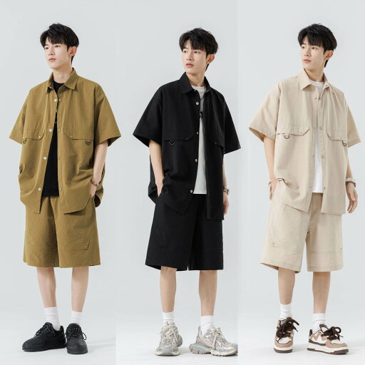 M-5XL 全4色 セットアップ メンズ 半袖シャツ ハーフパンツ ジャージ上下 ゆったり 大きいサイズ 夏服 無地 アウトドア カジュアルシャツ お出かけ スポーツ 通勤 通学 旅行 大人 学生 男性 夏 おしゃれ M-5XL 全4色 セットアップ メンズ 半袖シャツ ハーフパンツ ジャージ上下 ゆったり 大きいサイズ 夏服 無地 アウトドア カジュアルシャツ お出かけ スポーツ 通勤 通学 旅行 大人 学生 男性 夏 おしゃれ