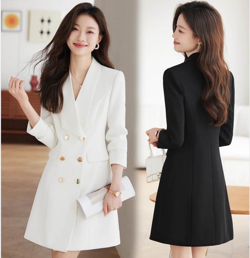 送料無料 レディース ワンピース Vネック 前開き 長袖 スーツワンピース 膝上丈 シンプル エレガント きれいめ スーツコート ジャケット フォーマル ママスーツ ビジネス お呼ばれ結婚式 発表会 二次会 通勤 OL おしゃれ 大きいサイズ 春秋 30代 40代